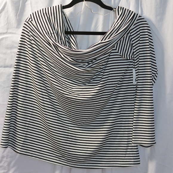 Striped Top Off Shoulder SZ XXL - Picture 2 of 2
